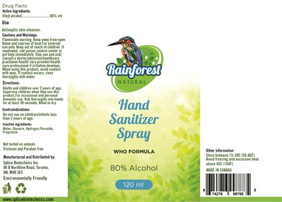Label (Rainforest Natural Who Formula  Usa)